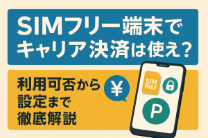 SIMフリー端末でキャリア決済は使える？利用可否から設定まで徹底解説