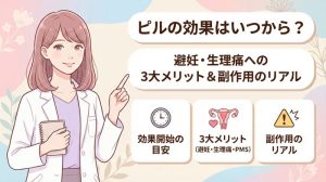 ピルの効果はいつから？避妊・生理痛への3大メリットと副作用のリアル