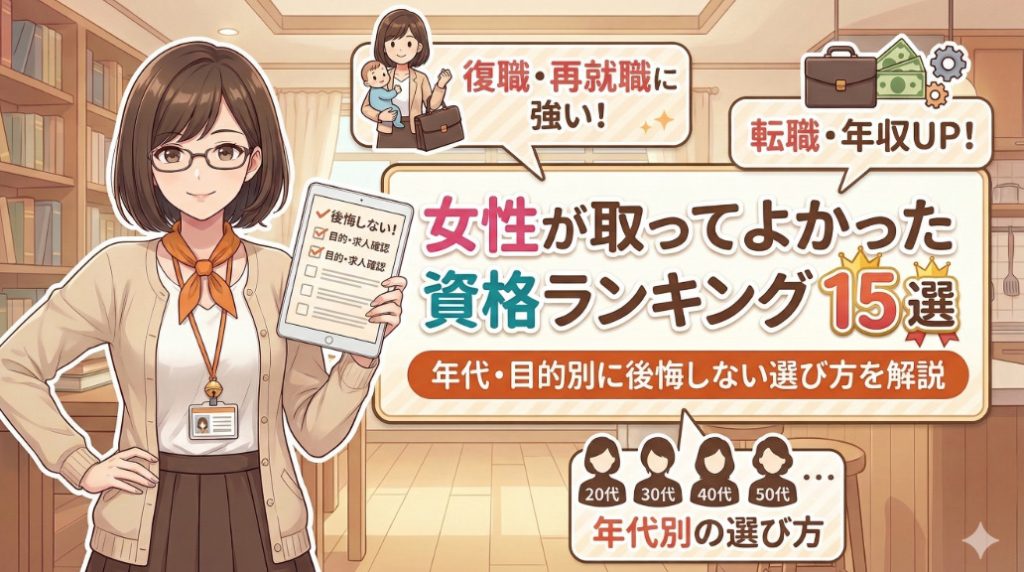 取って よかった 資格 女性の記事アイキャッチ画像