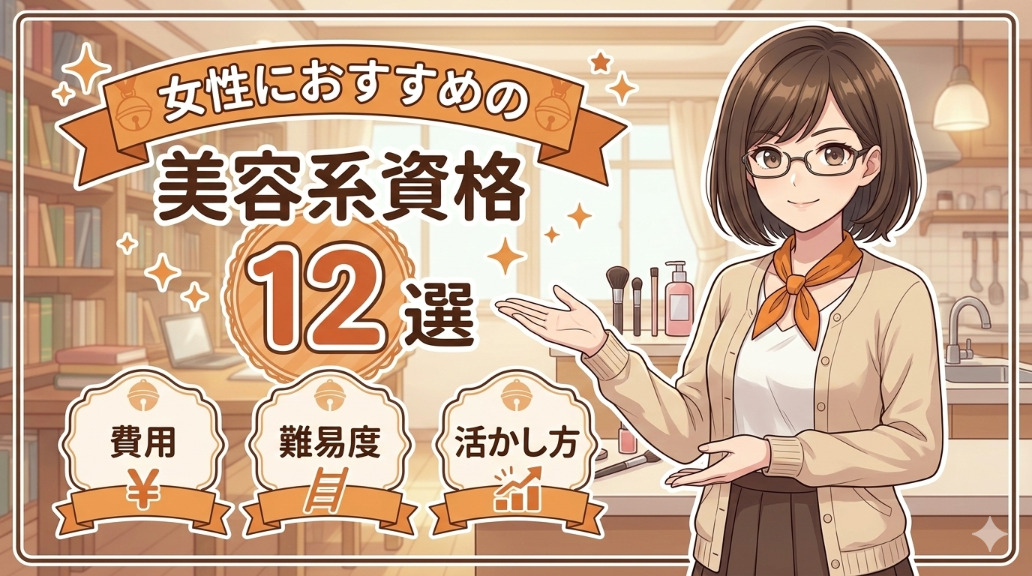 女性 おすすめ資格 美容の記事アイキャッチ画像